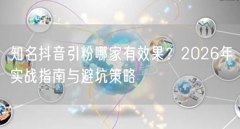 知名抖音引粉哪家有效果？2026年实战指南与避坑策略